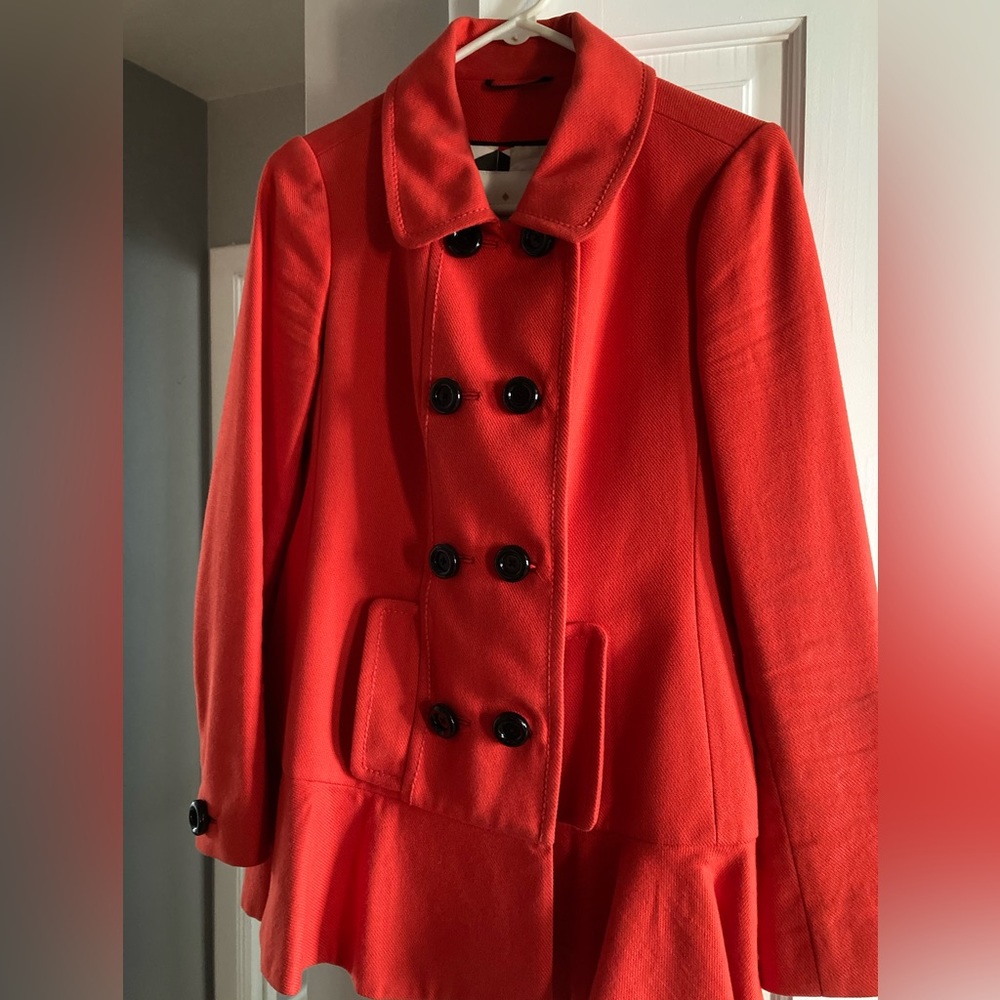Kate Spade peplum pea coat